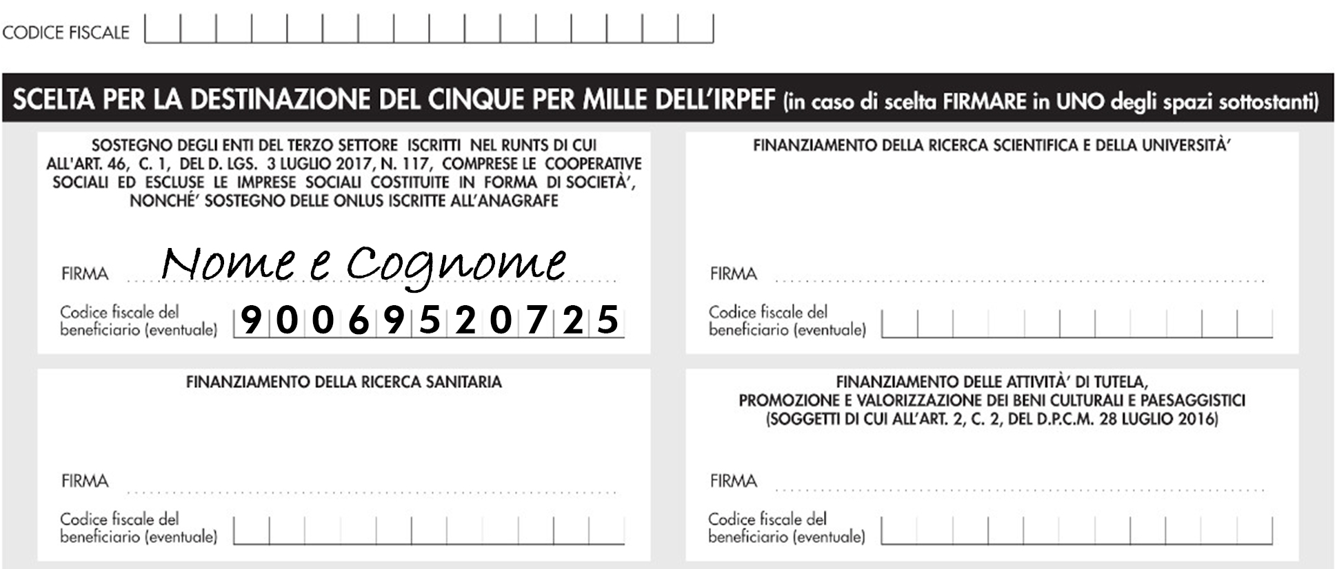 5x1000 come fare